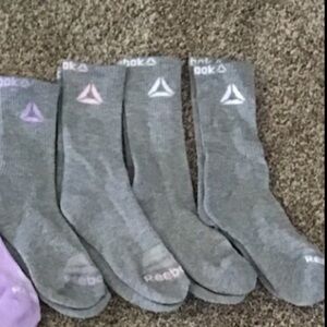 Girl’s Reebok Pro-Series Grey Crew Socks 4 pack
